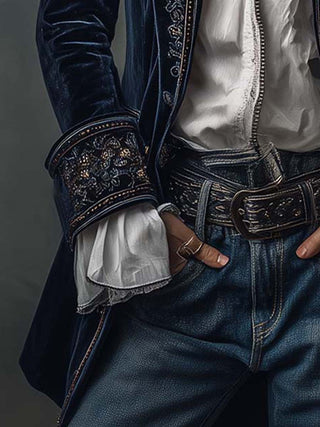 VERONIQUE | LONG EMBROIDERED VINTAGE JACKET FOR WOMEN