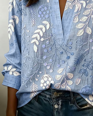 EDITH | BOTANICAL PRINT BLOUSE FOR WOMEN