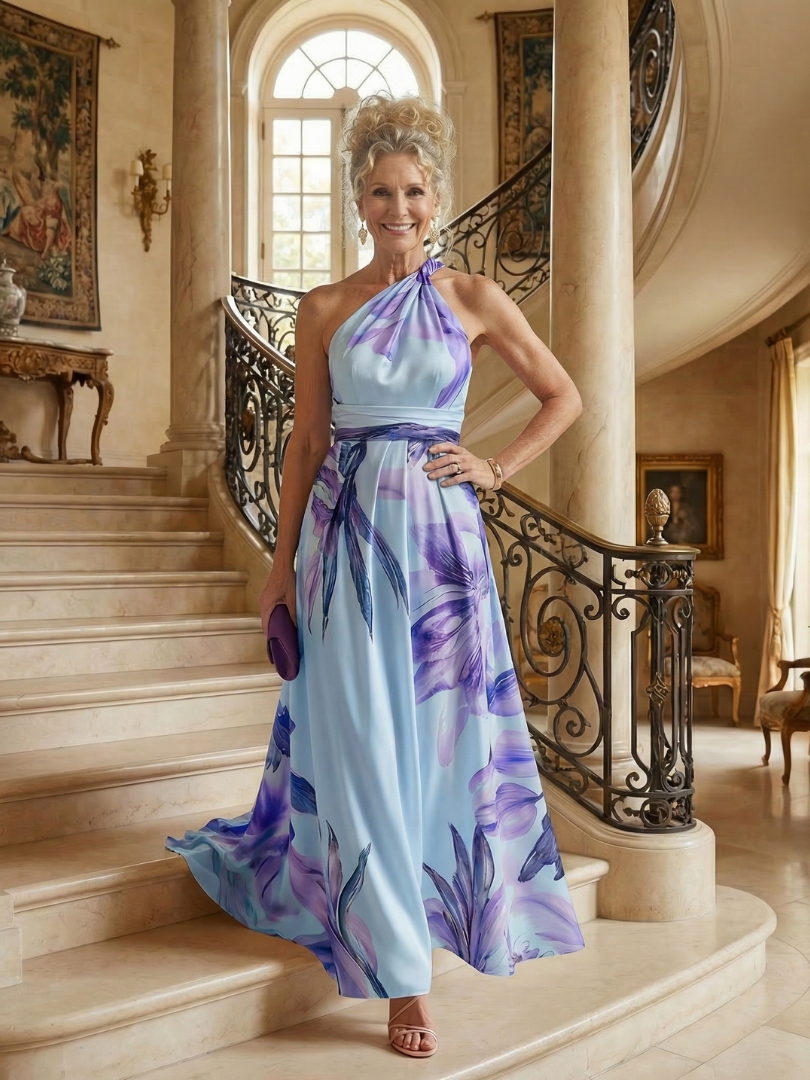 AMIEL | LIGHT FLORAL MAXI DRESS FOR WOMEN