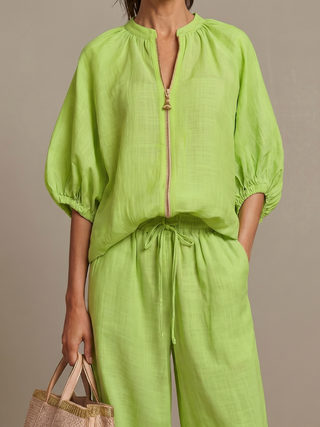 NATALIA | BLOUSON WIDE LEG SET FOR WOMEN
