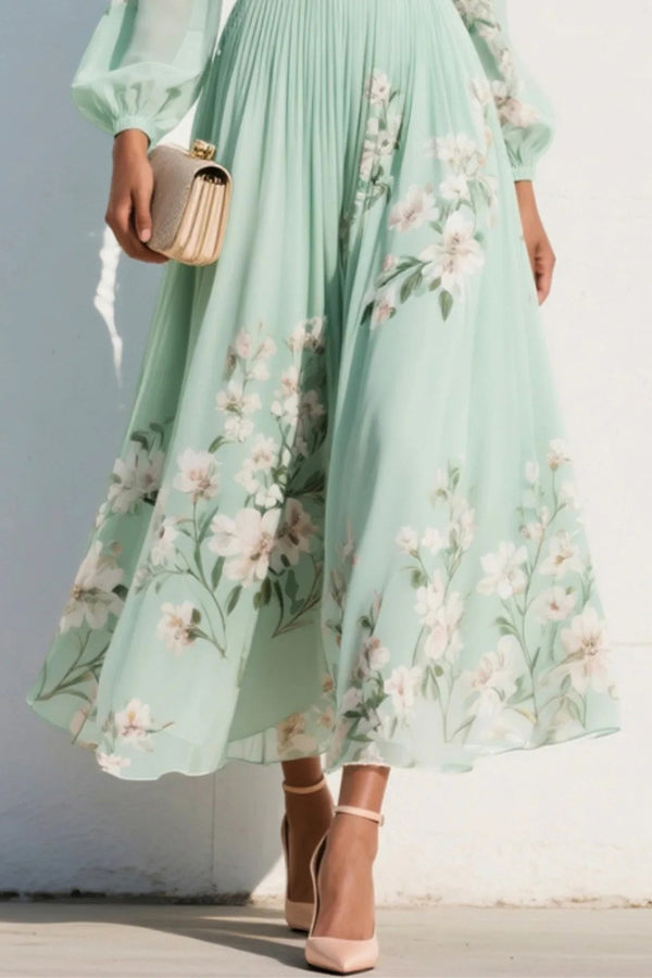 ELODIE | FLORAL V-NECK MAXI DRESS FOR WOMEN
