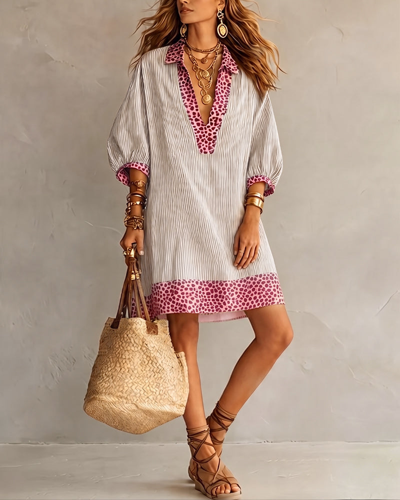 CARLY | LEOPARD PRINT SLEEVE SHIRT FOR WOMEN