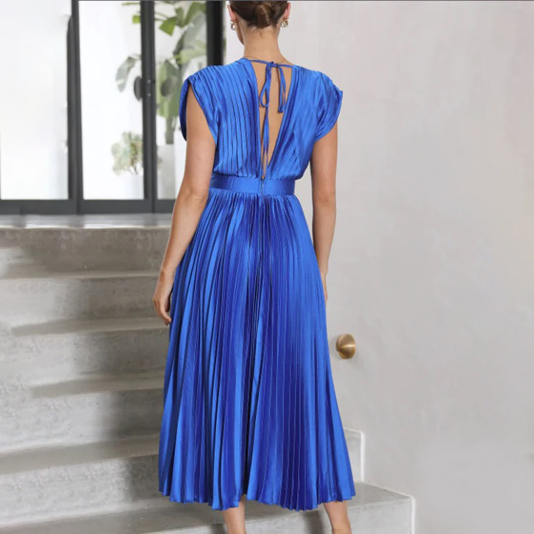EDITH | TIMELESS PLEATED MIDI DRESS FOR WOMEN