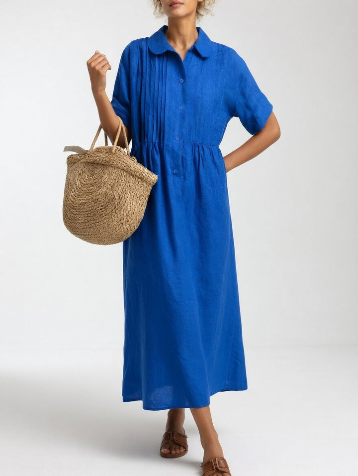 LYSANDRA | FLOWY COTTON SHIRT DRESS FOR WOMEN