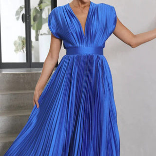 EDITH | TIMELESS PLEATED MIDI DRESS FOR WOMEN