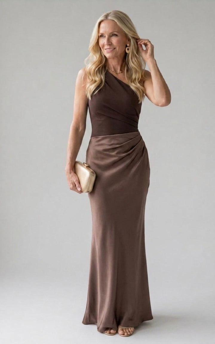 LAVINIA | MAXI GUILT SATIN DRESS FOR WOMEN