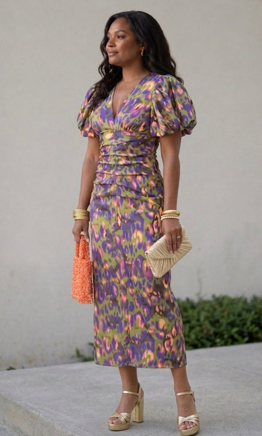 VIOLET | GRACE PUFF SLEEVES DRESS FOR WOMEN