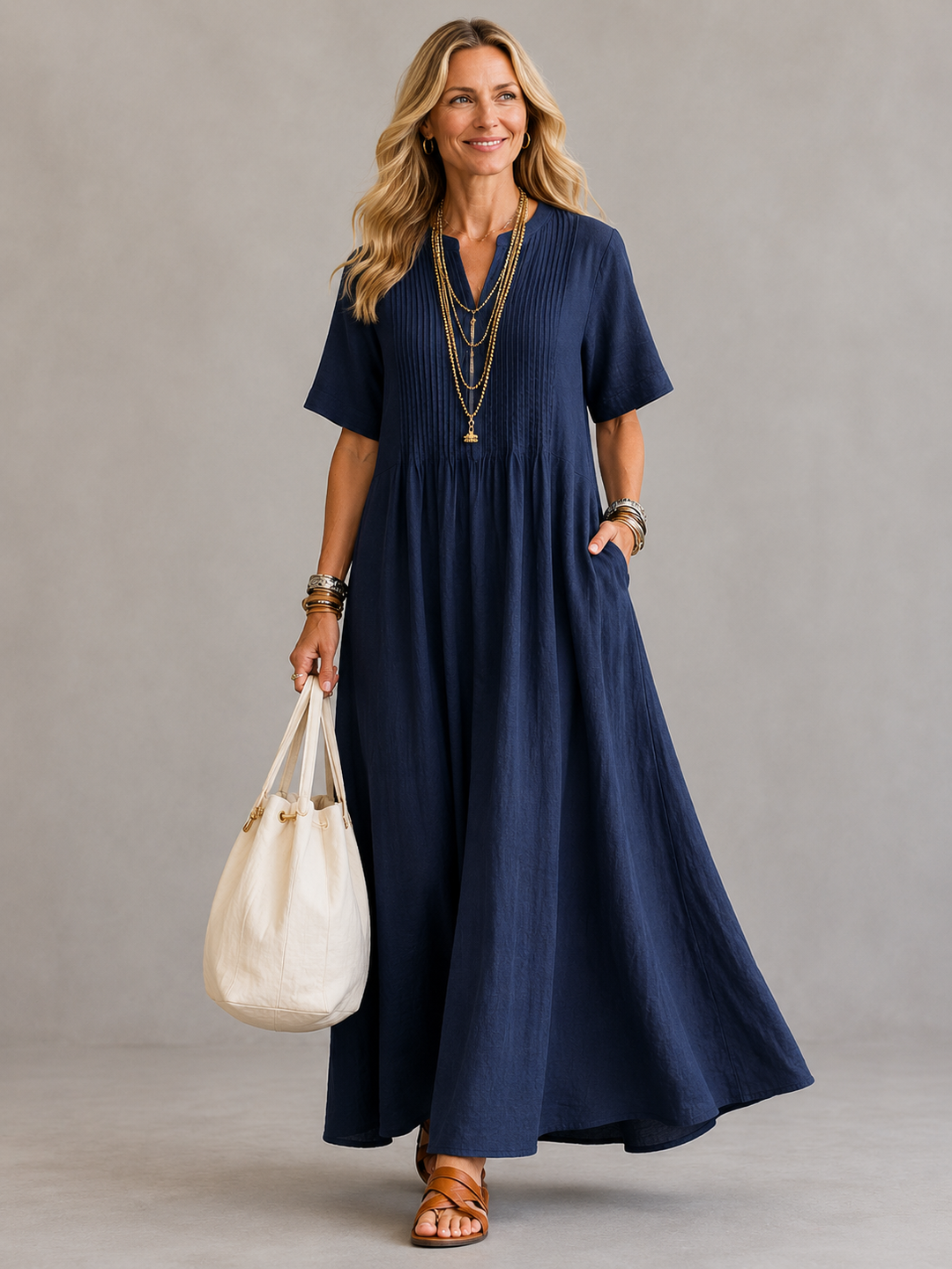 JACINTA | PLEATED DRESS FOR WOMEN