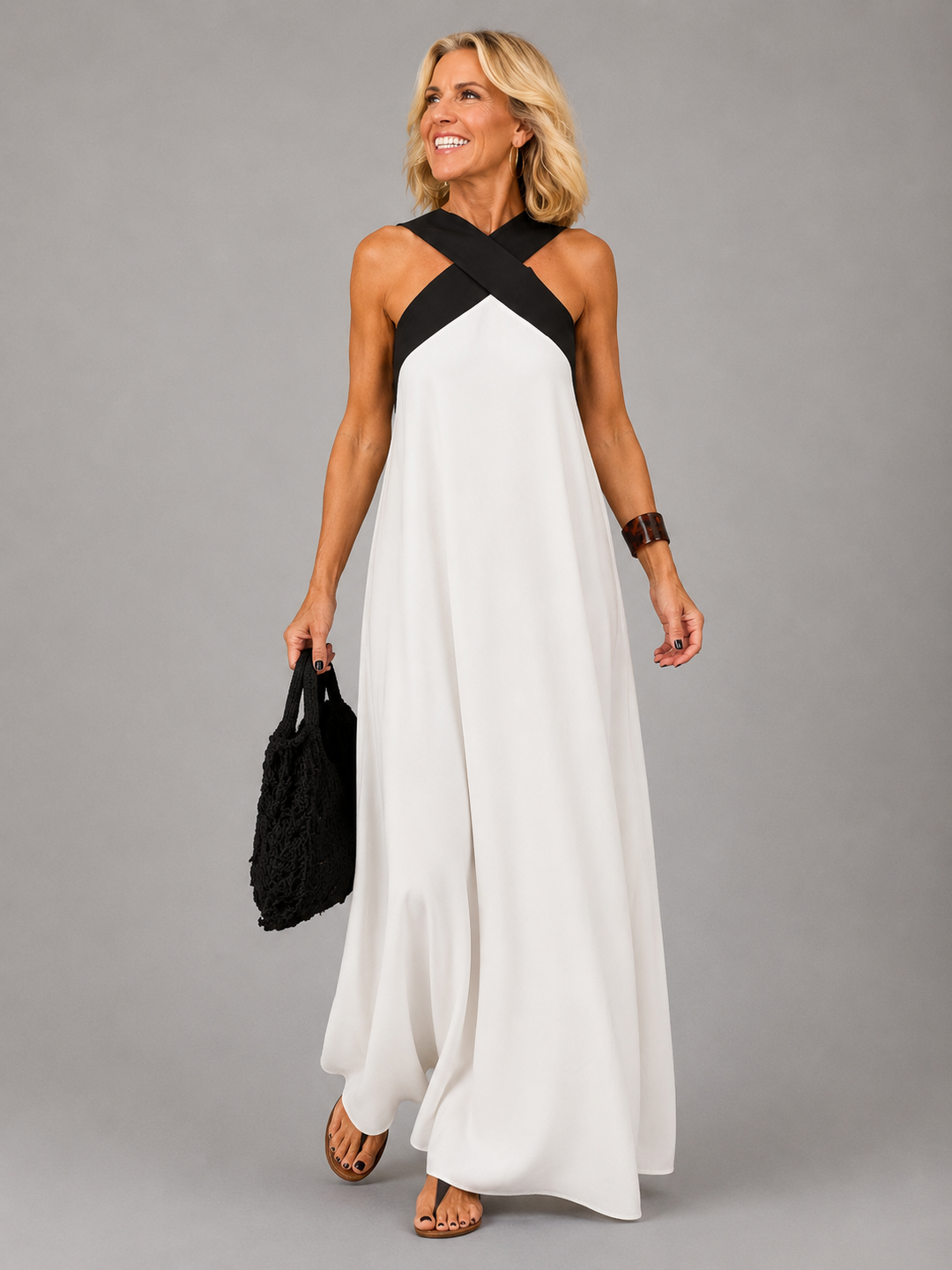 NATALYA | CROSS ELEGANCE MAXI DRESS FOR WOMEN