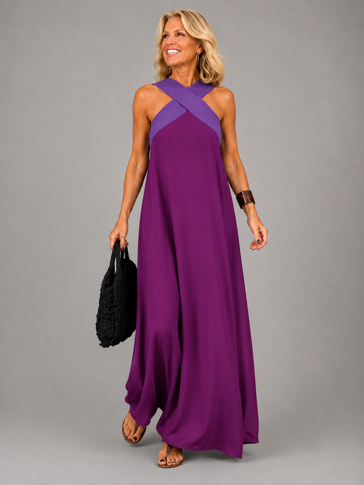 FRIDA | CROSS ELEGANCE MAXI DRESS FOR WOMEN