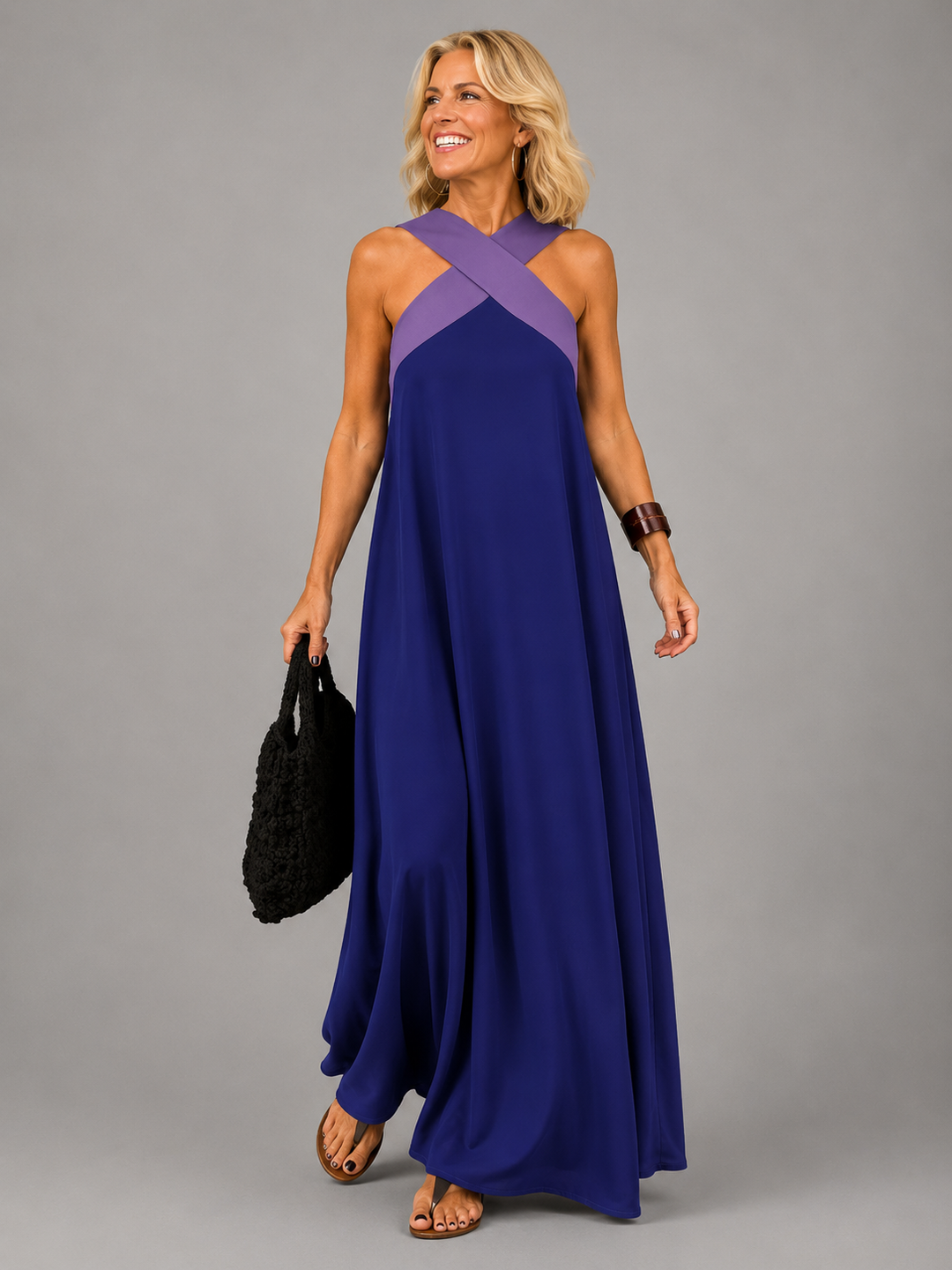 FRIDA | CROSS ELEGANCE MAXI DRESS FOR WOMEN