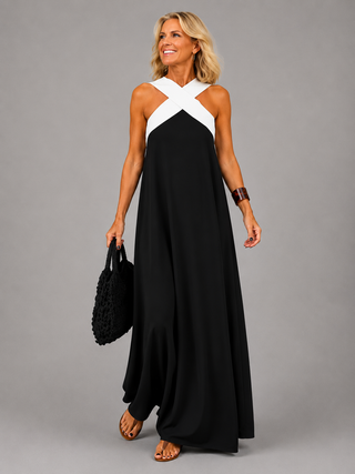 FRIDA | CROSS ELEGANCE MAXI DRESS FOR WOMEN