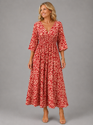 TABITHA | BOHEMIAN FLOW MIDI DRESS FOR WOMEN