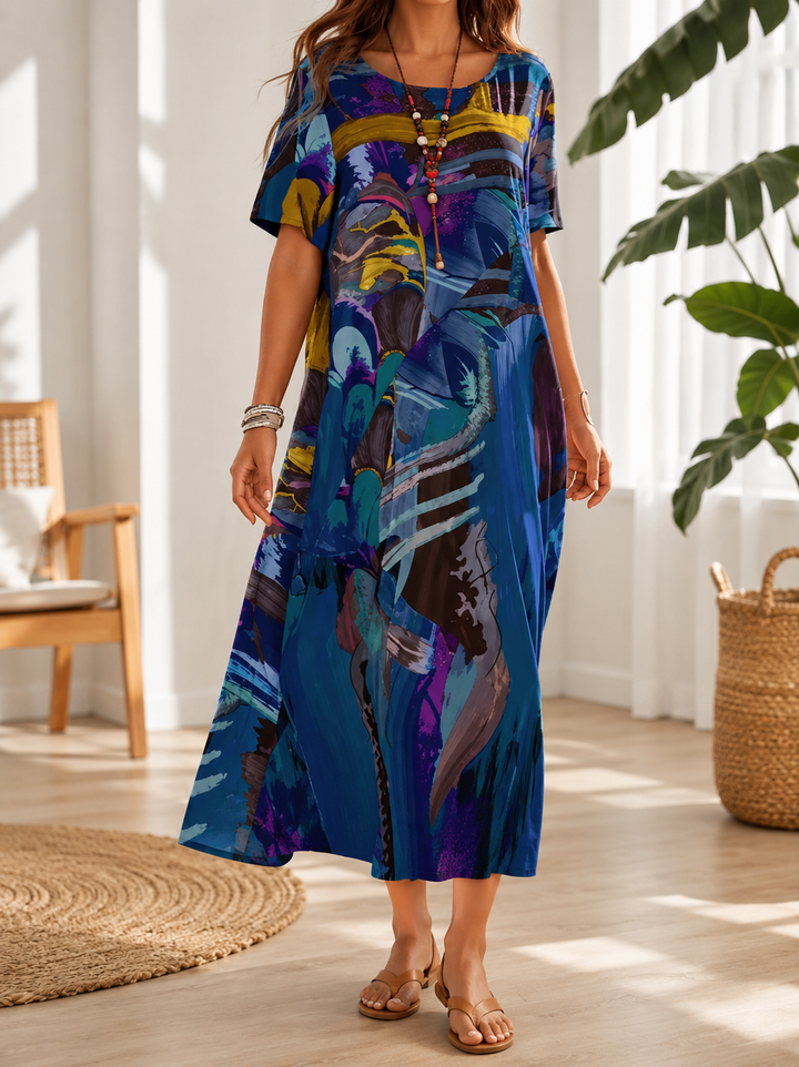 SABINE | CHIFFON MIDI DRESS FOR WOMEN