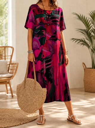 SABINE | CHIFFON MIDI DRESS FOR WOMEN