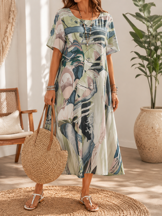 SABINE | CHIFFON MIDI DRESS FOR WOMEN