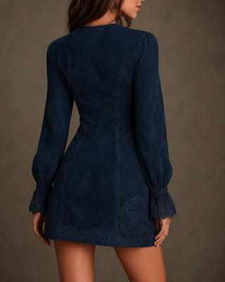 CELESTE | LACE DETAIL ZIP DRESS FOR WOMEN