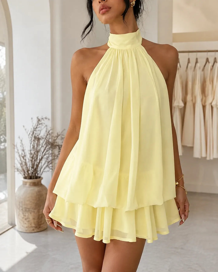 SIENNA | TIERED HALTER NECK DRESS FOR WOMEN