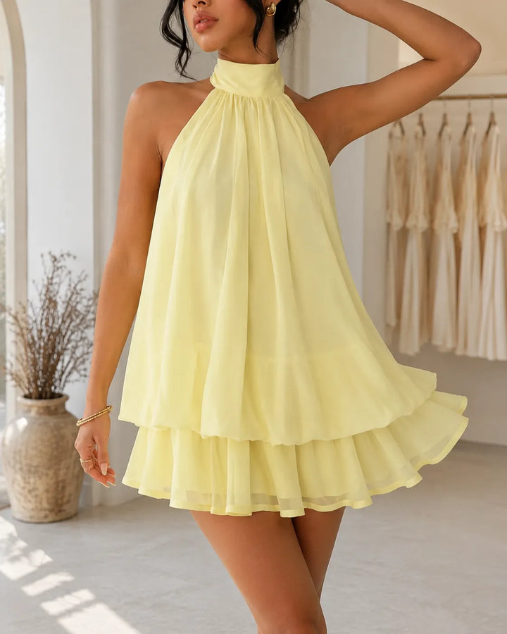 SIENNA | TIERED HALTER NECK DRESS FOR WOMEN