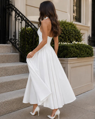 CELESTE | HALTER NECK MIDI DRESS FOR WOMEN