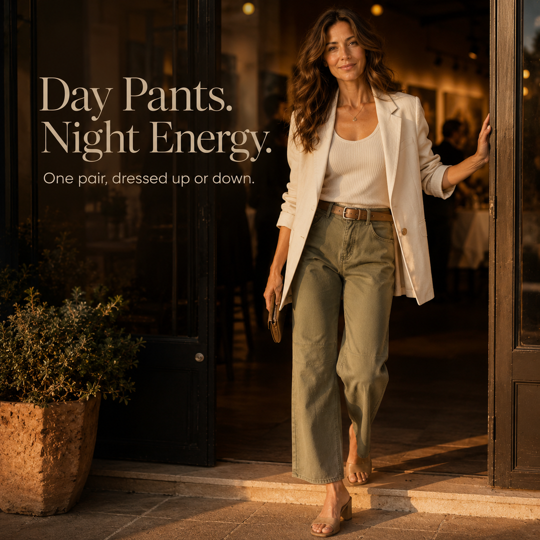 CROPELLE | STITCH CROPPED STRAIGHT PANTS FOR WOMEN