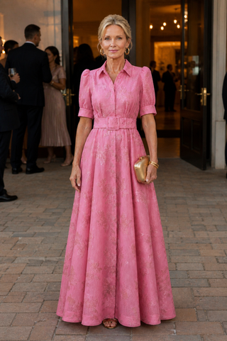 OLYMPE | BELTED FLORAL MAXI DRESS FOR WOMEN