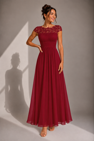 SEVERINE | LACE BODICE MAXI DRESS FOR WOMEN