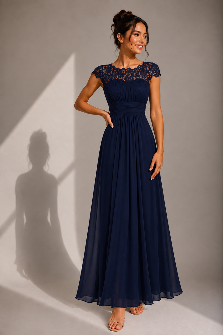 SEVERINE | LACE BODICE MAXI DRESS FOR WOMEN