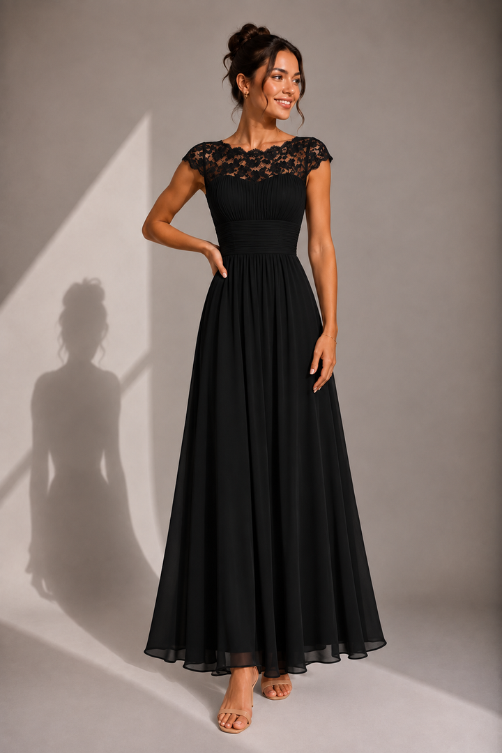 SEVERINE | LACE BODICE MAXI DRESS FOR WOMEN