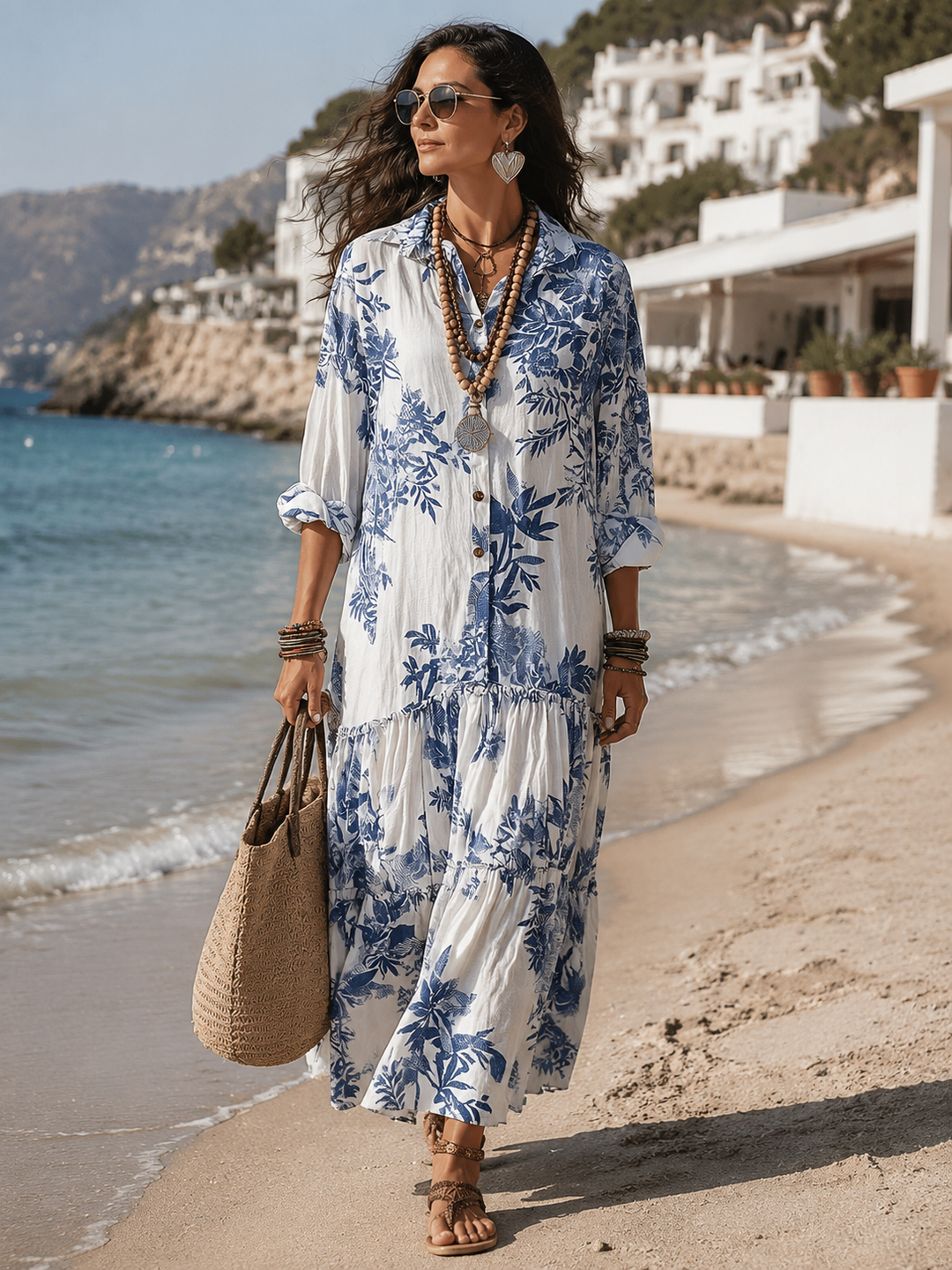 AVELINE | FLORAL TIERED MAXI DRESS FOR WOMEN