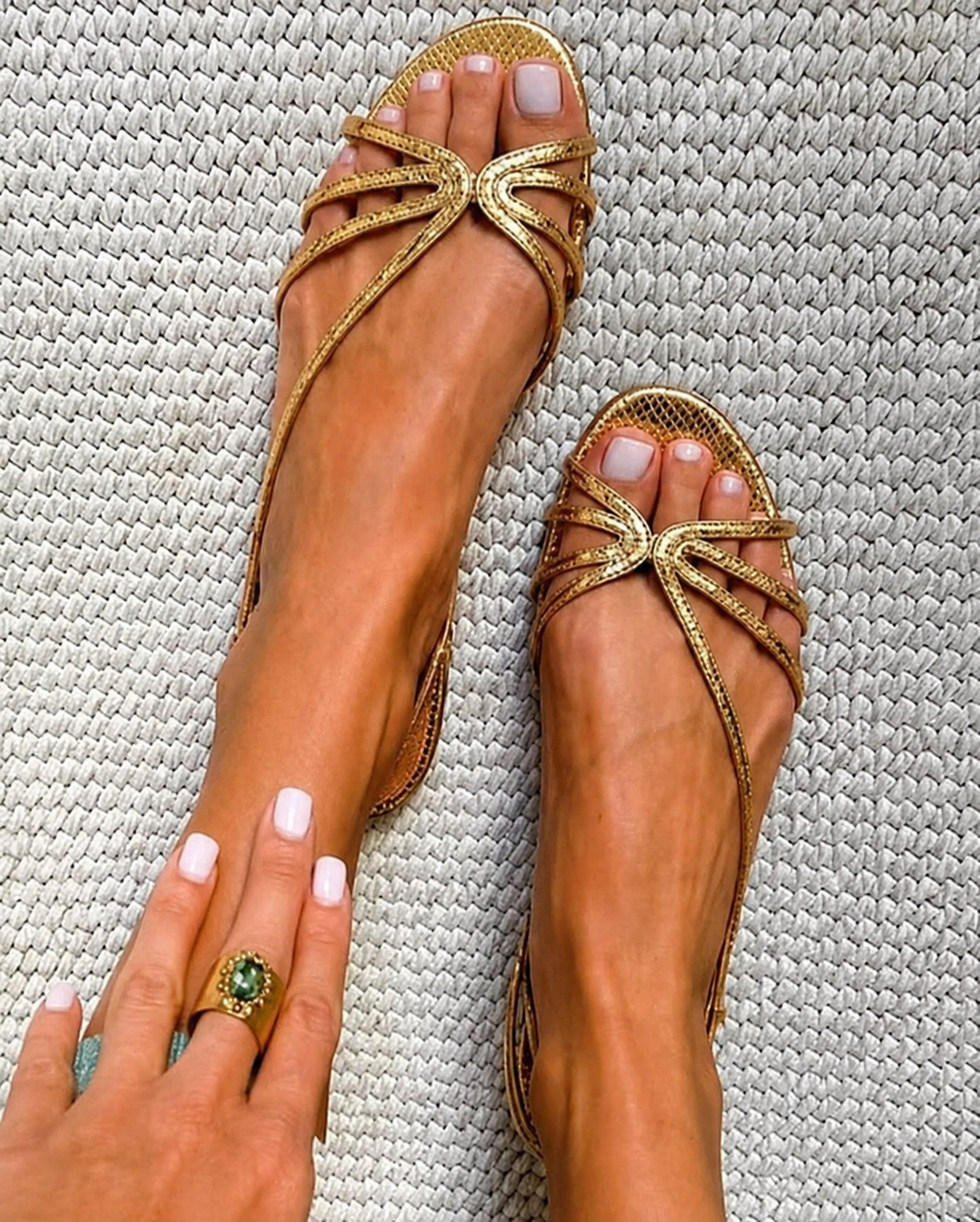 SANDRA | GOLDEN SUMMER ELEGANCE SANDALS FOR WOMEN