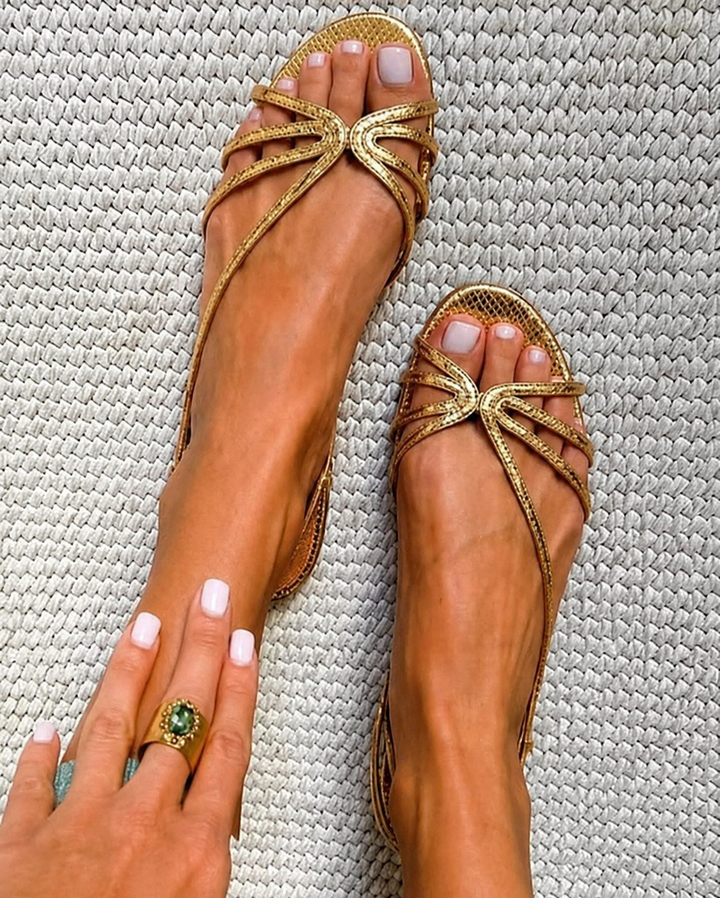 SANDRA | GOLDEN SUMMER ELEGANCE SANDALS FOR WOMEN