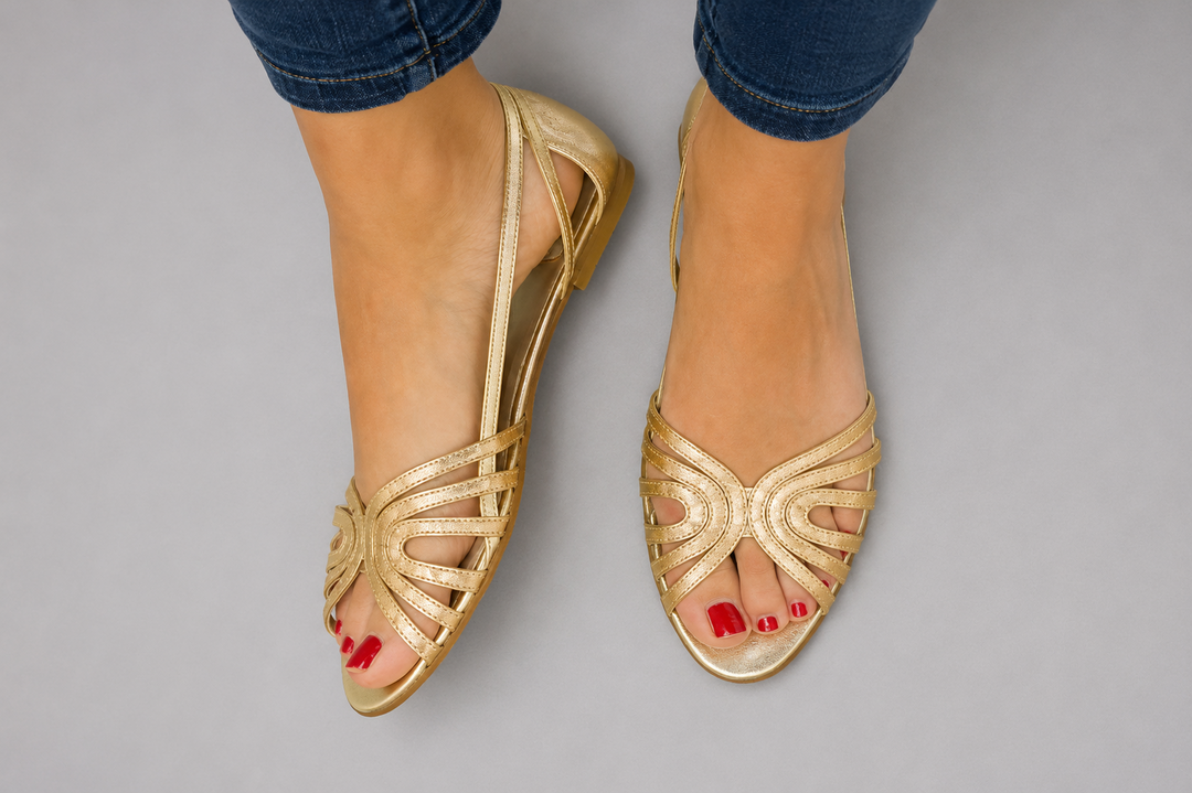 TALIA | GOLDEN SUMMER SANDALS FOR WOMEN