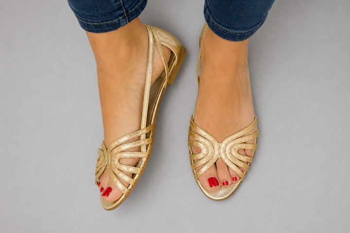 TALIA | GOLDEN SUMMER SANDALS FOR WOMEN