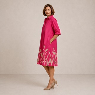 TEODORA | RELAXED FLOWY MIDI DRESS FOR WOMEN