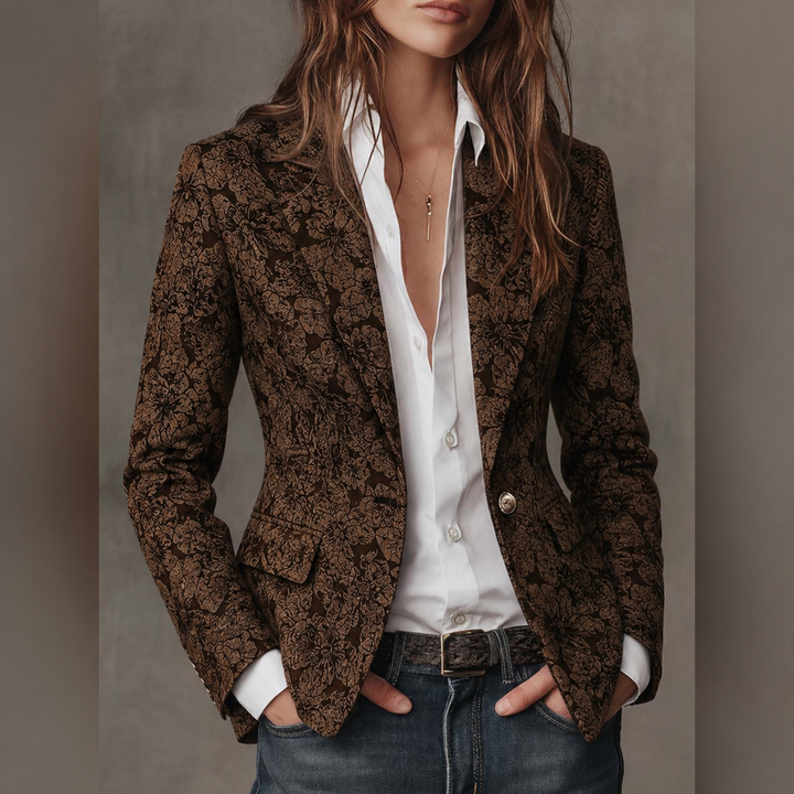 GENEVRA | PAISLEY JACQUARD FITTED BLAZER FOR WOMEN