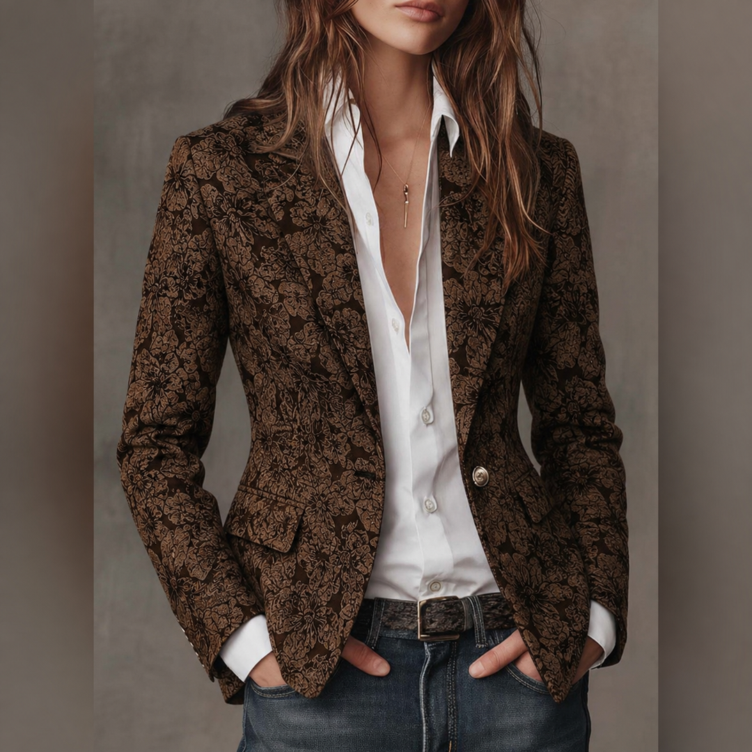 ESTELLE | FITTED JACQUARD BLAZER FOR WOMEN