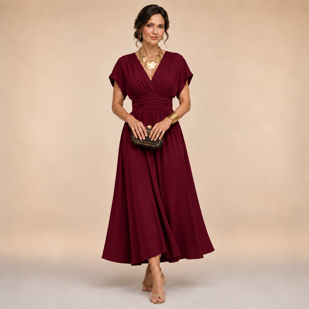 AMELIA | WRAP MIDI DRESS FOR WOMEN