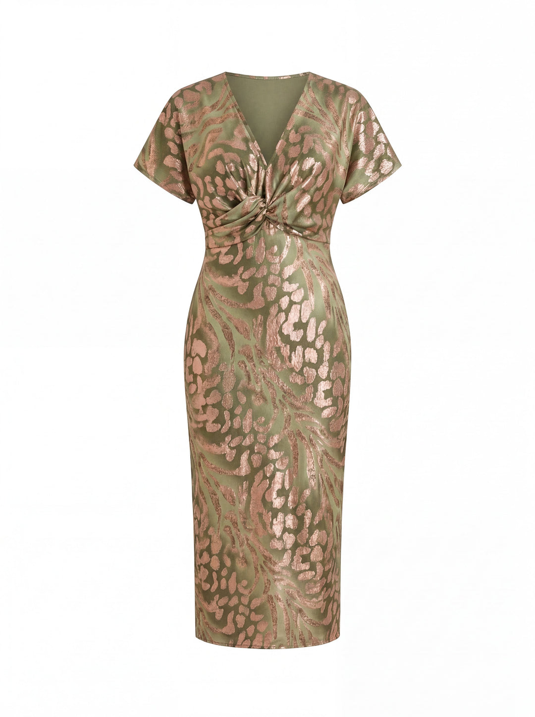 QUILLA | RUFFLE SLEEVE MIDI DRESS FOR WOMEN