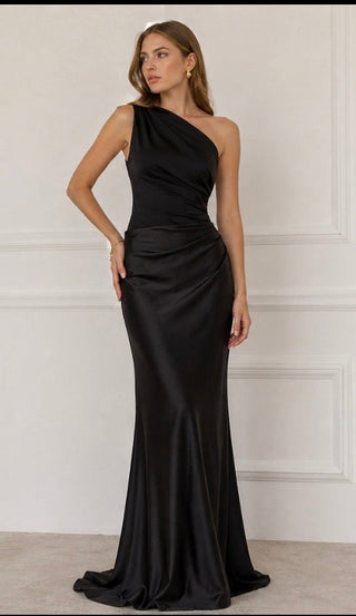 LAVINIA | MAXI GUILT SATIN DRESS FOR WOMEN
