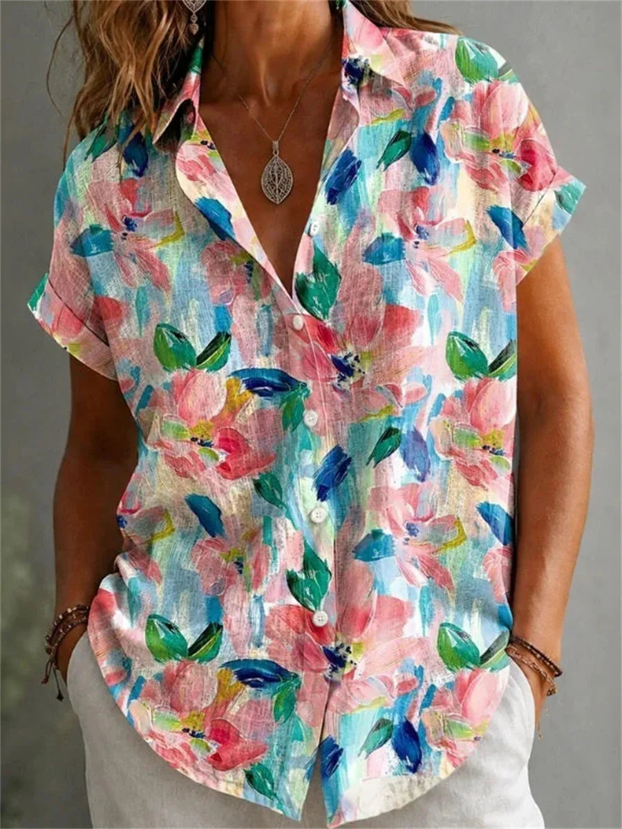 MAUD | COLORFUL FLORAL BLOUSE FOR WOMEN