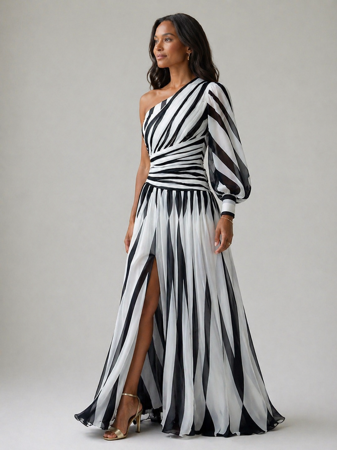 VIOLET | GRACE STRIPED MAXI DRESS FOR WOMEN