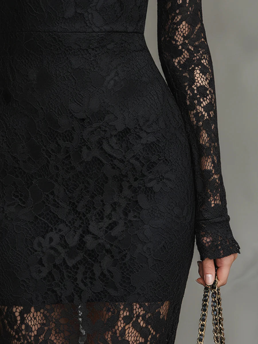CLARISSA | LACE FISHTAIL MAXI DRESS FOR WOMEN