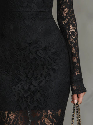 CLARISSA | LACE FISHTAIL MAXI DRESS FOR WOMEN