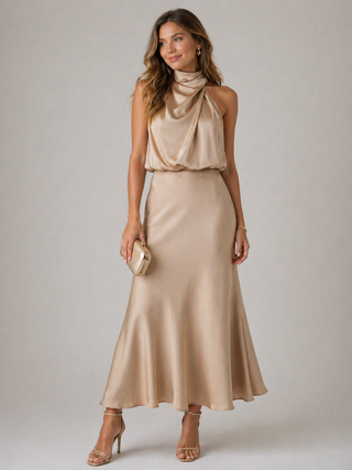 DAPHNE | DRAPED DRESS FOR WOMEN