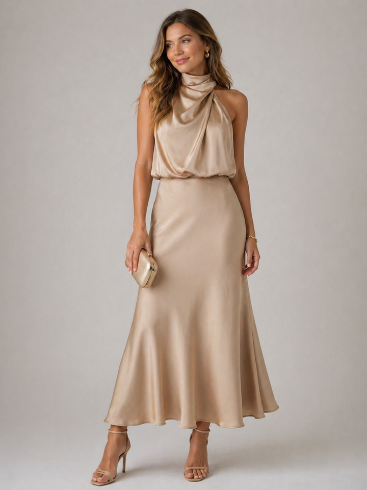 DAPHNE | DRAPED DRESS FOR WOMEN