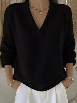 REGINE | RELAXED V-NECK SWEATER FOR WOMEN