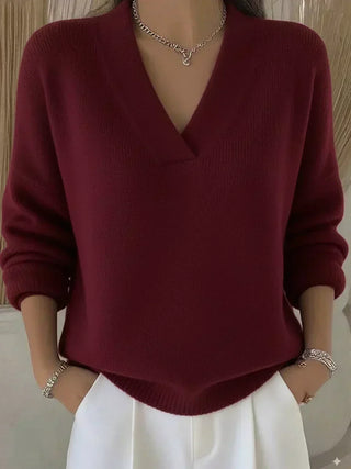 REGINE | RELAXED V-NECK SWEATER FOR WOMEN