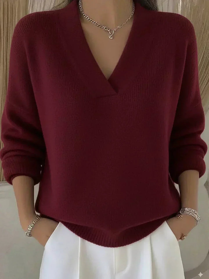 REGINE | RELAXED V-NECK SWEATER FOR WOMEN
