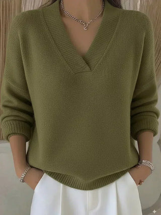 REGINE | RELAXED V-NECK SWEATER FOR WOMEN